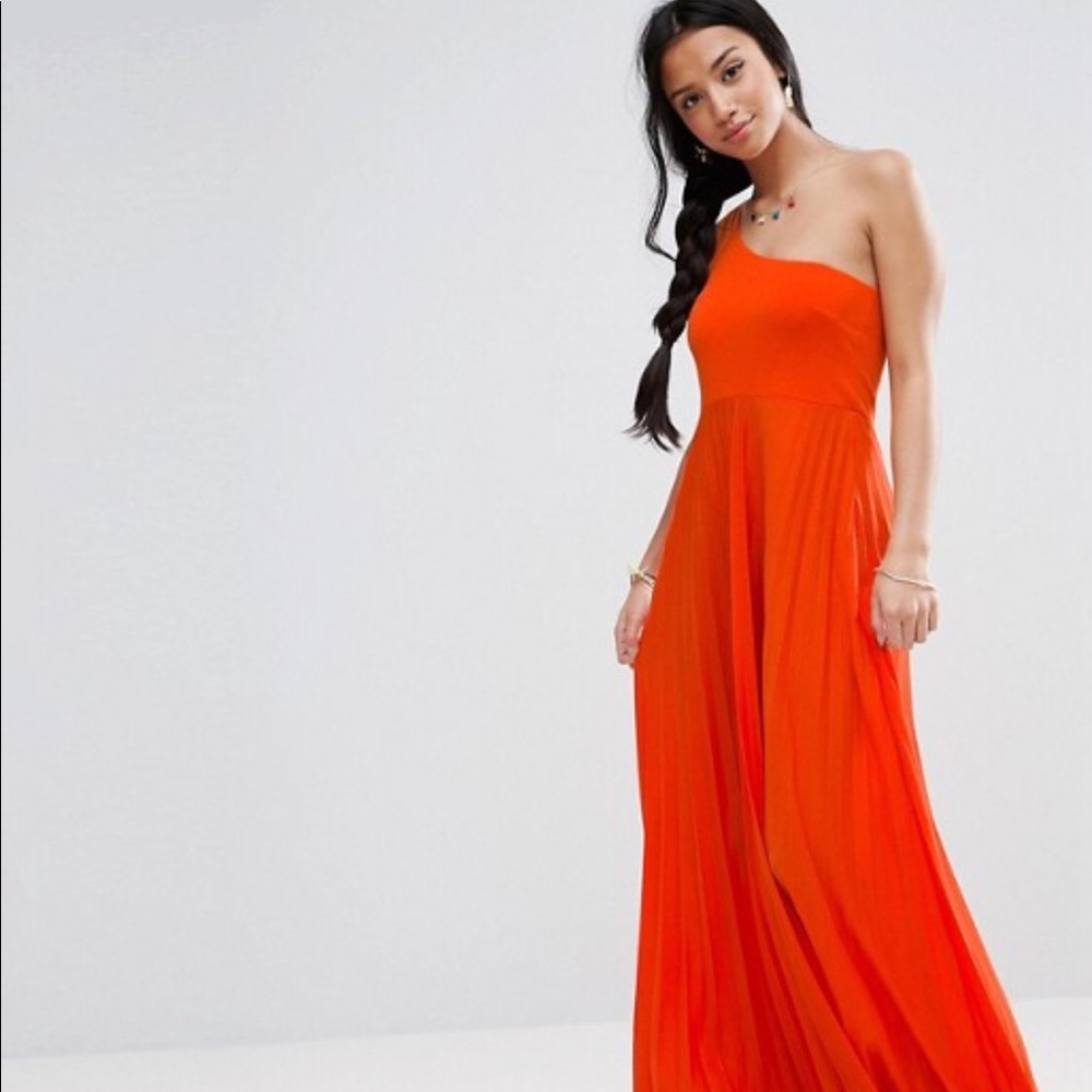 Asos pleated maxi dress (petite)
